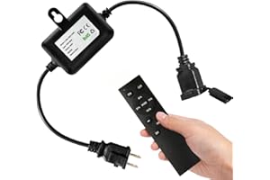 Meidaoduo 120W(Max) Remote Dimmer Timer Function Plug in for All Outdoor String Lights, Patio Lights, Led Lamp, Lamp in 100FT