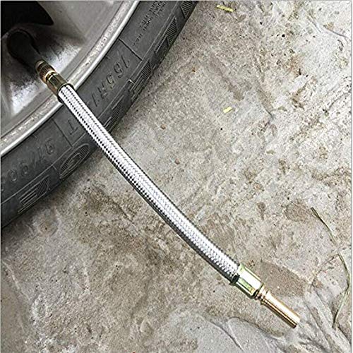Beststar 2pcs Stainless Steel 7"/180mm Tyre Tire Valve Stem Extension Adaptors Car Truck Motorcycle Trailer RV Trailer Vehicle #81331