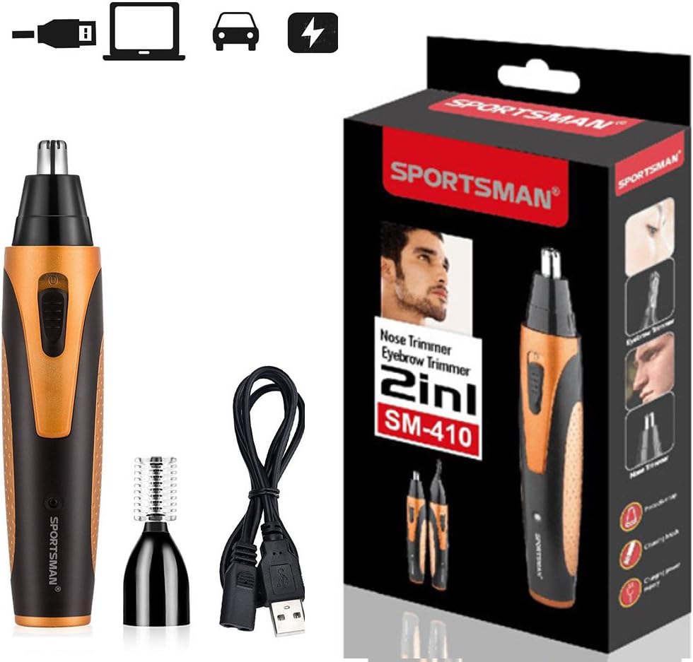 Cheng xiao Rechargeable 2 in 1 Nose Trimmer for Men Stainless Steel Cutting Blade