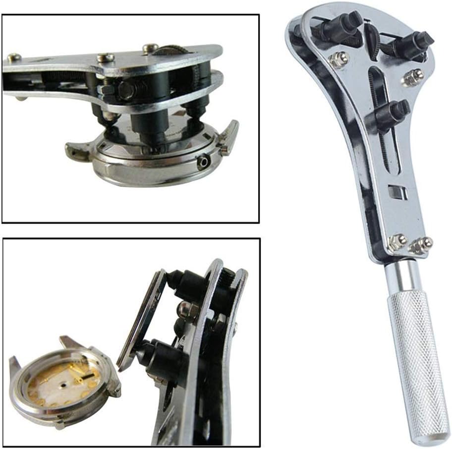 QTDH Watch Repair Tool, Set Of Back Opener Wrench And Large Watch Case Movement Holder For Waterproof Watch, Change Battery Yourself (Size : 34MM)