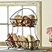 Gourmet Basics by Mikasa Loop and Lattice 2-Tier Round Metal Countertop Basket