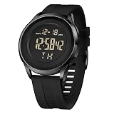 COSSINIGE Mens Digital Waterproof Military Watch for Men Silver Dive Tactical Sports Minimalist Ultra-Thin Wrist Watch