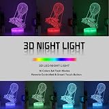 Hoofun 3D Night Light Batttlebus Hot Air Balloon with 16 Colors Remote view 2