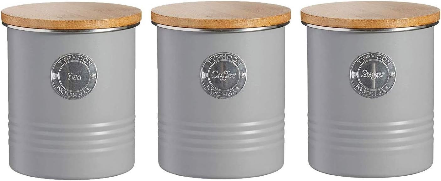 Typhoon Living Airtight Tea, Coffee and Sugar Storage Canister with