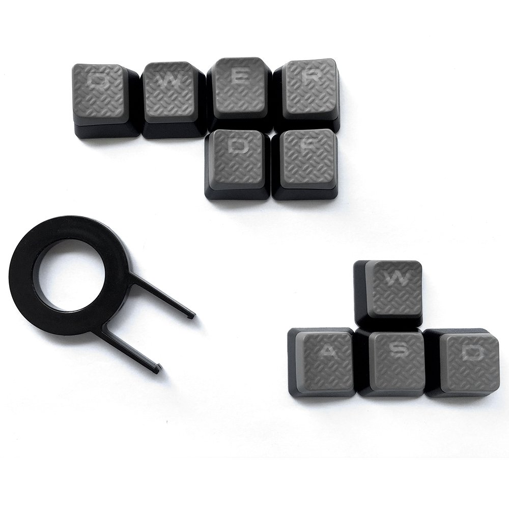 HUYUN Cherry MX Key Switch FPS Backlit Key Caps Replacement for Corsair Gaming Keyboards !(Gray)