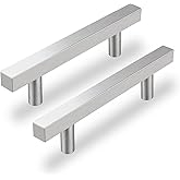 goldenwarm 15 Pack Brushed Nickel Cabinet Handles Silver Cabinet Pulls 3 inch(76mm) Hole Center Brushed Nickel Drawer Pulls S