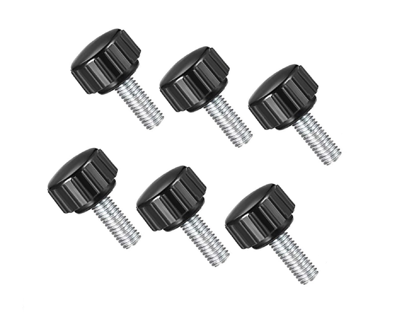 MACHSWON Knurled Clamping Knobs Grip Thumb Screw on Type for Saw, Drill Press, Lathe and Routing jigs Male Thread Knurled Clamping Knobs M5 x 16mm 6pcs — image 1