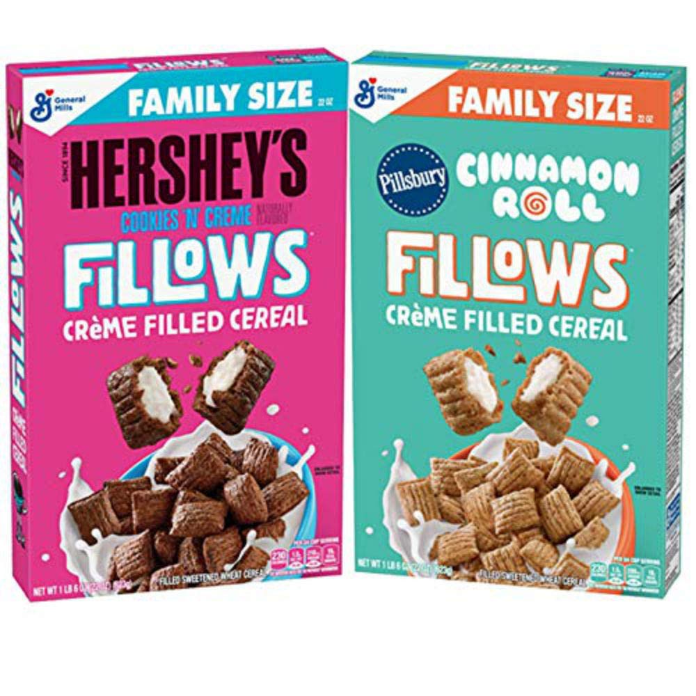 Fillows Creme Filled Cereals, Hershey's Cookies N Creme