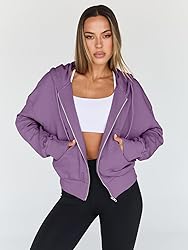 Trendy Queen Hoodies for Women Full Zip Up Cropped