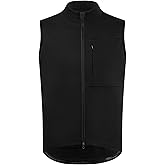 RISESBIK Men's Thermal Fleece Cycling Vest Windproof Waterproof Outerwear Cycling Jersey Bike Gilet Sleeveless Bicycle Jacket