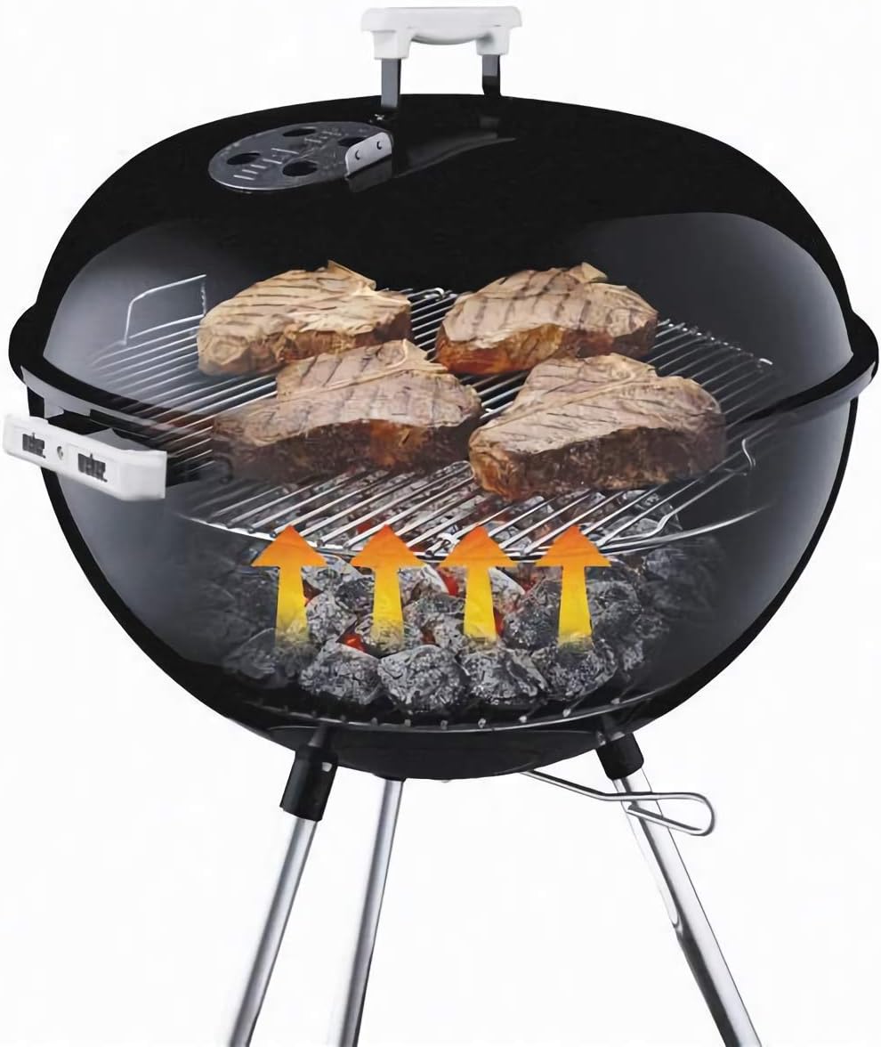 Hisencn Grill Grate, Charcoal Grid for Weber 18.5" One-Touch Charcoal, Bar-B-Kettle, Smokey Mountain Cooker Smoker, Jumbo Joe, Original Kettle Grill for Weber 7432, 7440 with Foldable Chimney Starter : Garden & Outdoor