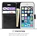 OCASE Wallet Case for iPhone SE 2016 Edition/iPhone 5S/ iPhone 5 [Card Slot] [Kickstand] Leather Wallet Flip Case for Old iPhone SE/5S/5 Devices - Black