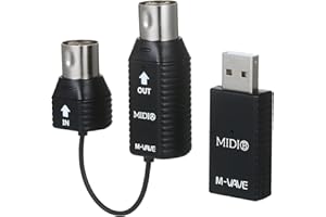 QIUNI M-VAVE MS1 Mini Wireless Transmission System MIDI System MIDI Wireless Adapter Plug and Play Support for Devices with MIDI Interface