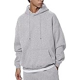 Flygo Mens Hoodie Oversized Fleece Pullover Fashion Hoodies Casual Active Long Sleeve Hooded Sweatshirt