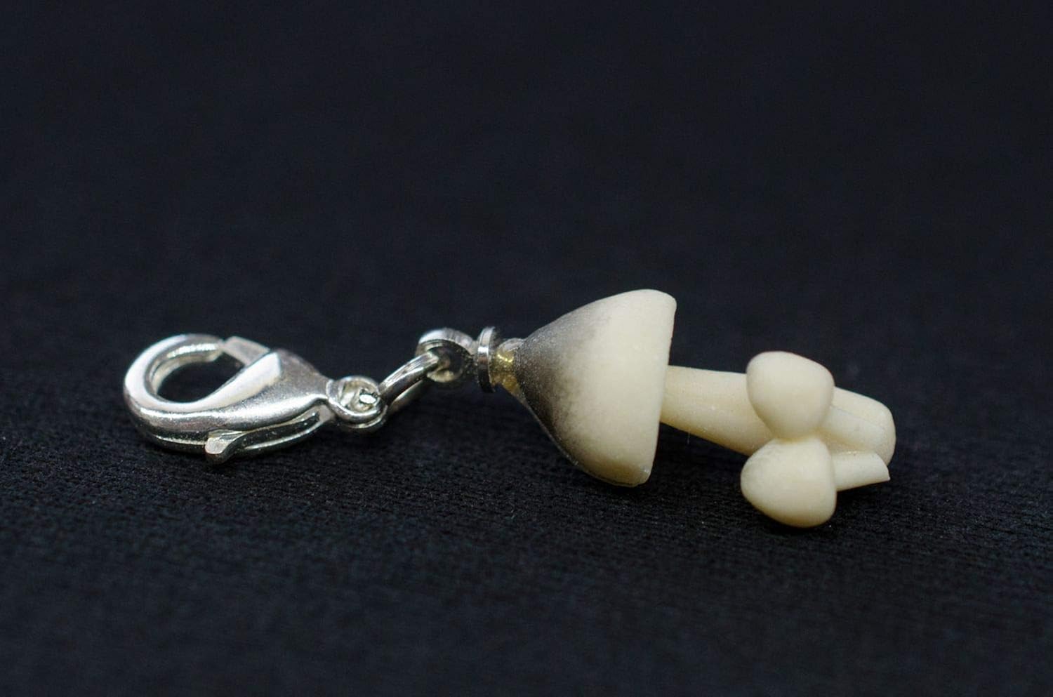 Miniblings Porcini Mushroom Charm Pendant For Bracelet Beige, Silver, 20mm - Image 4