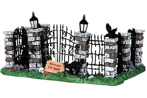 Lemax Spooky Town Spooky Iron Gate and Fence, Set of 5 #34606