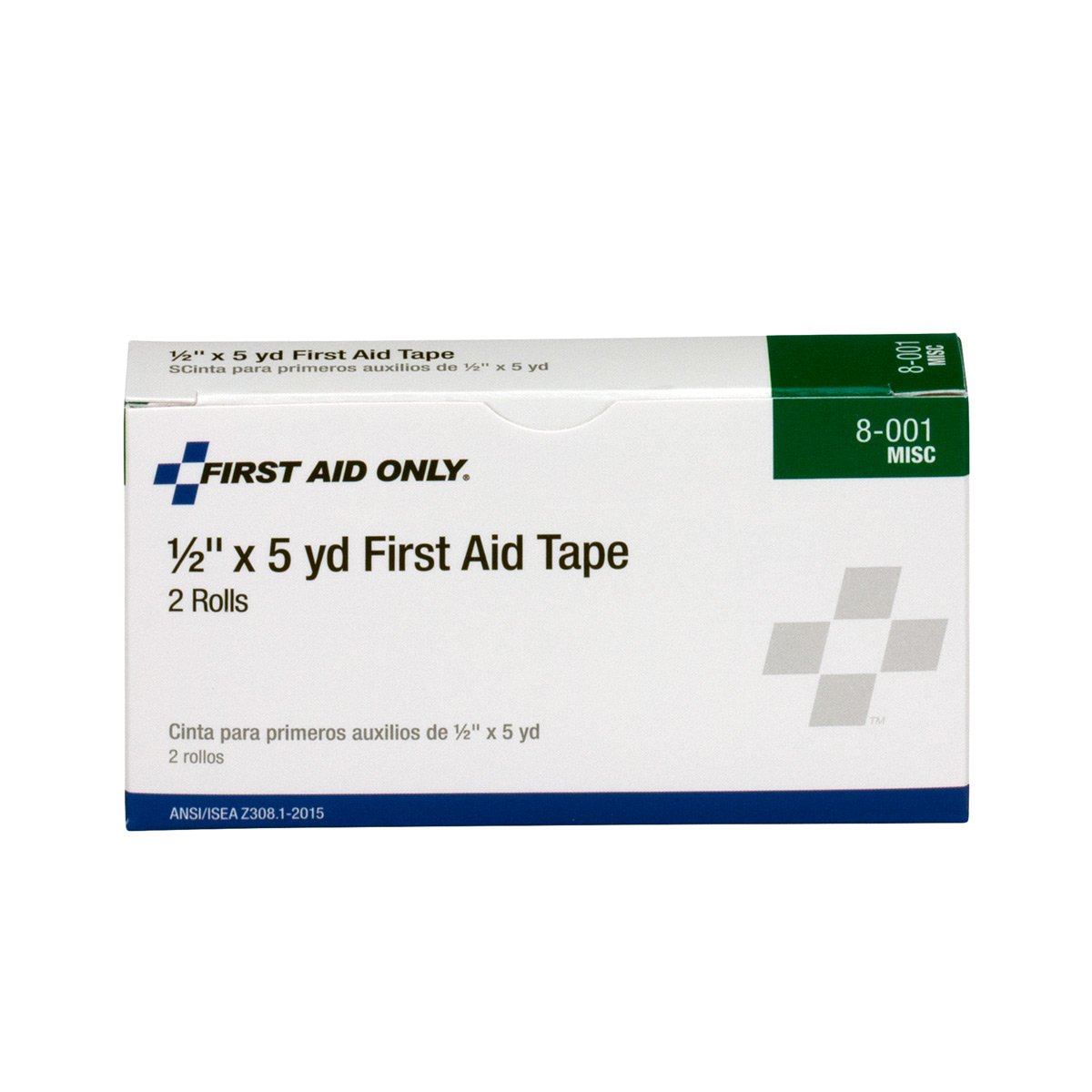 First Aid Only 8-001 Medical Adhesive Tape Roll, 2-1/2 yds Length x 1/2 Width (Box of 2): Industrial & Scientific