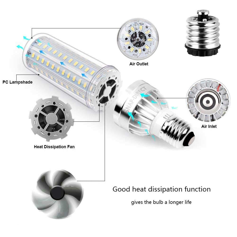 50W Super Bright LED Light Bulb 500 Watt Equivalent E26 5400 Lm 6500K LED Bulb Daylight Brightest Corn Light for Office House Outdoor Garage Commercial Ceiling Warehouse Factory Barn