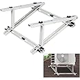 Pearwow Air Conditioner Rooftop Mount Mini Split Bracket, Adjustable Rooftop Mounting Mini Split Bracket for Ductless Mini Split Heat Pump Air Conditioner Unit 9000-24000 BTU, Support up to 300 LBS
