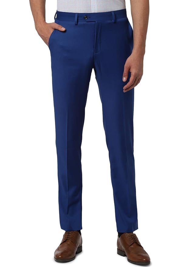 Buy Peter England Men's Slim Fit Formal Trousers (PITFESLPK17955_Medium