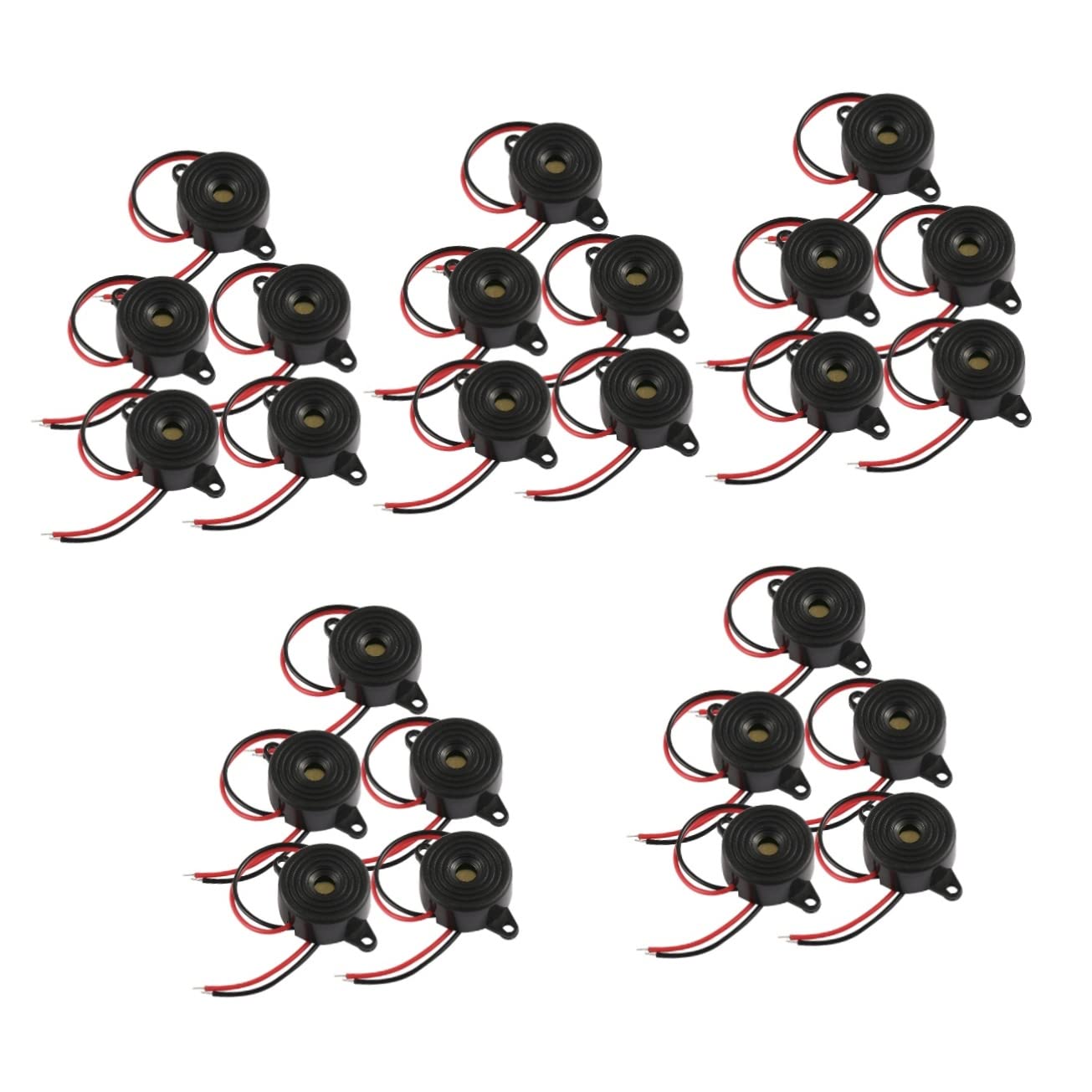DOITOOL Alarm Ringer 25 pcs Electric Sound for Alarm Intermittent Electronic Vehicle Circuits Decibel Voltage with -wire High Buzzer Physics Circuit Wire Beep Tone Low Piezo Speaker Electronic