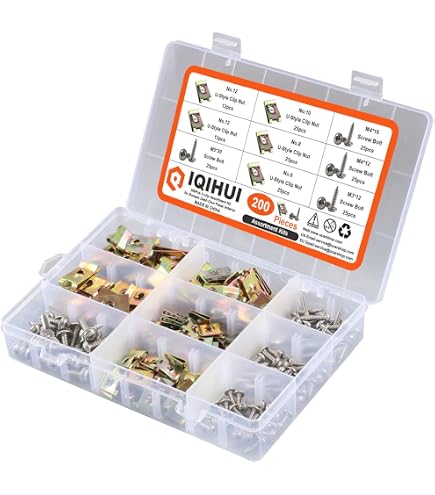 Spring-Type U-Nuts For #6 Screw – .025-.125” Panel Range, 3/8” Grip – 25 Pack