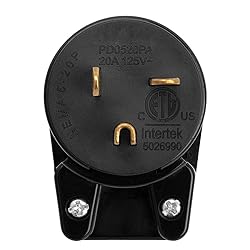 Nema 5-20P DIY Plug, Rewirable 20A 125V Plug, 90