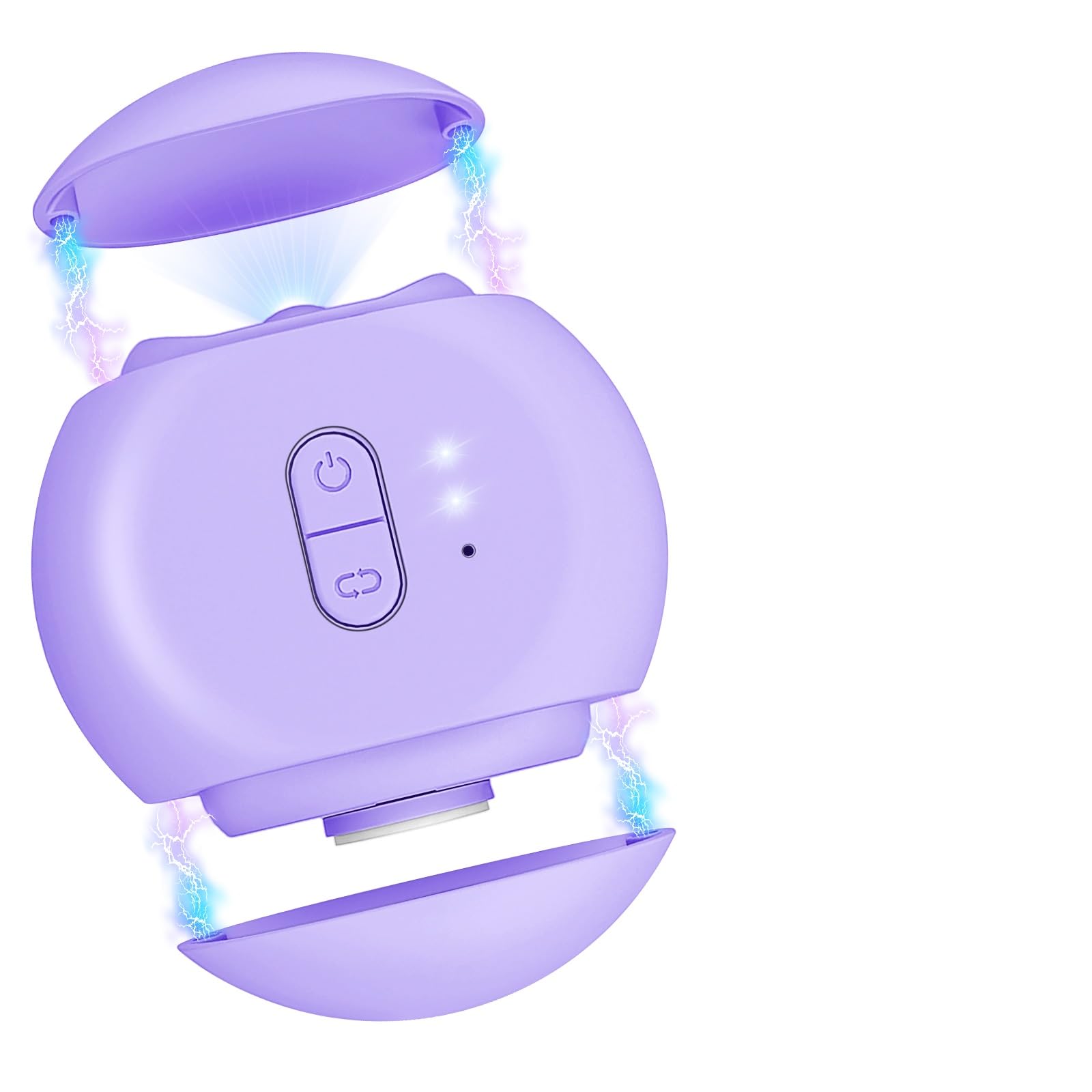 Photo 1 of 2-in-1Magnetic Electric Nail Clippers for Trimming & Grinding, Spiral Blade Design for 360° Smooth Grinding,Automatic Nail Dust Collection and Flood Light Assistance for Easy Night Use - Purple