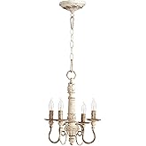 Quorum International 6006-4-70 Salento 4 Light Chandelier, 13", 12.5" x 12.5" x 15.25", Persian White
