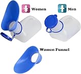AWOKEN Unisex Portable Urinal Bottle 1000 ML with Lid Funnel Blue White view 7