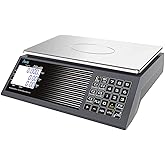 NTEP Certified Price Computing Scale 60lbs Legal for Trade RS-232 Port to POS/ECR Commercial Retail Scale for Food, Meat, Deli, Fruit, Lb/Oz/Kg Switchable