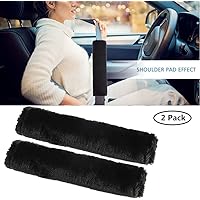 Moonet Auto Seat Belt Shoulder Pad, Soft Faux Sheepskin Wool Universal Seatbelt Cover for More Comfortable Driving…
