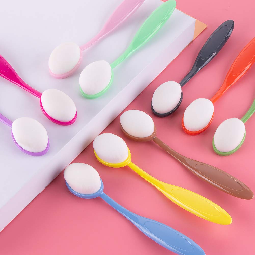 Craft Ink Blending Brushes,Ink Blending Tools 10 Colorful Pack Set Broad Application Assortment Crafter Color Coded Handles （Brush Head Diameter 1.14 inch）
