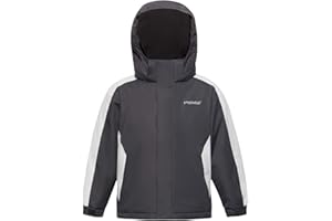 YINGJIELIDE Boy's Waterproof Ski Jacket,Kids Outdoor Snowboarding windproof Jacket,Fleece Lined Hooded,Warm Winter Snow Coat