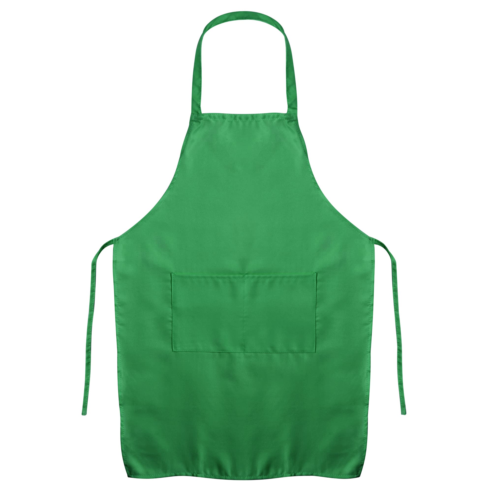Jazooli Unisex Apron with Pockets - Cooking Aprons for Women, Men & Kids, Cleaning, Hairdressing & Waitress Apron with Pockets - One Size Fits Most Kitchen Accessories, Light Green