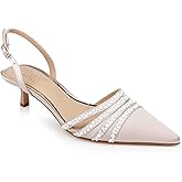 Jewel Badgley Mischka Katalina Bejeweled Slingback with Kitten Heel