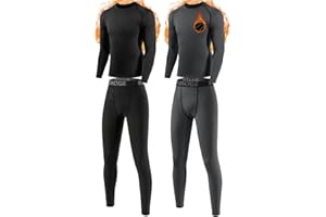 Mexholin 2 Pack Youth Boys Thermal Underwear Set Compression Fleece Lined Long Johns Set Kids Base Layer