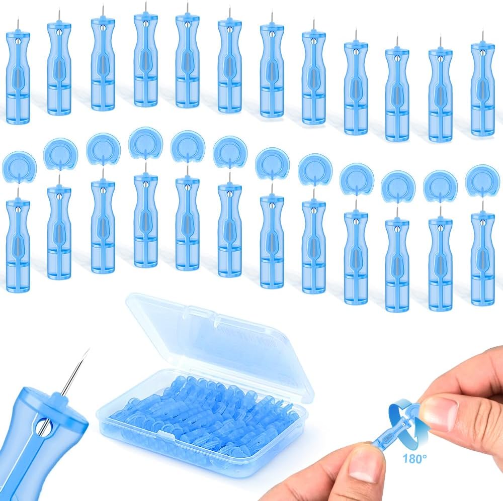 DTTIYXI Pimple Needle 50PCS, Sterile Acne Needle Kit & Pimple Popper Needles for Blemish & Blackhead Removal, Disposable Extr