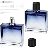LOPHE 100 ml Perfume Atomiser Refillable Set 2Pcs Glass Bottle Fine Mist 50 ml