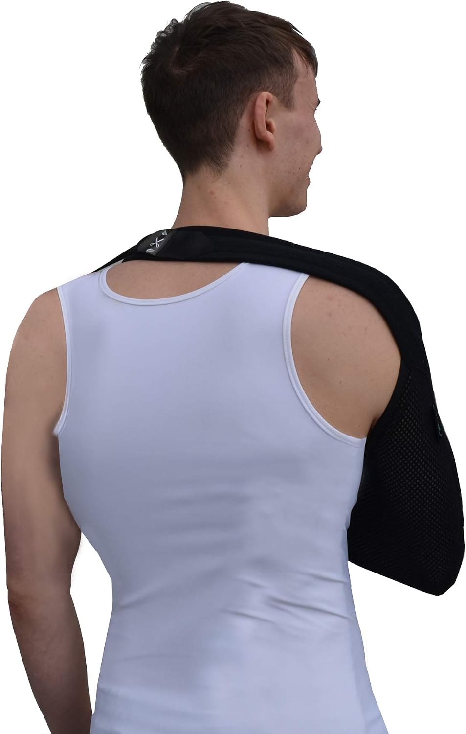 Arm Sling Adult (M, black/black trim) Feel Safe, Easy to Fit, Cooling Fabric Technology, Fits R or L. - Image 5