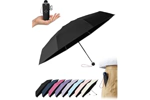 LILAC Mini Umbrella for Travel UPF 100+ UV Sun Compact for Purse Backpack | Travel size Super mini Sturdy Pocket Folding Umbrella with Absorbent Sleeve, Heavy Duty Parasol