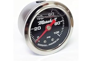 Marshall Instruments LB00100 Liquid Filled Fuel Pressure Gauge