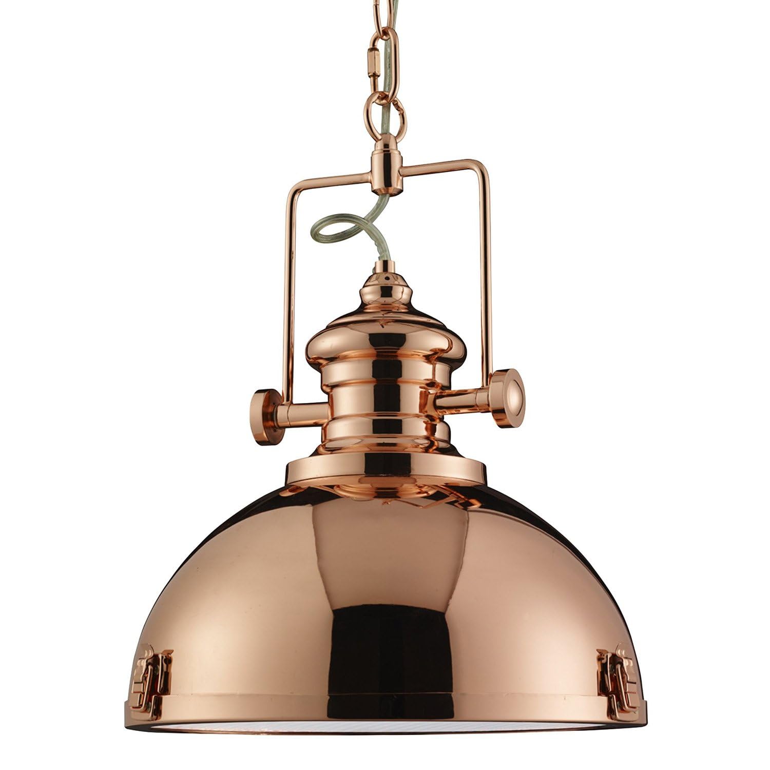 Searchlight Pendant Light Copper Finish Industrial Design. 60W
