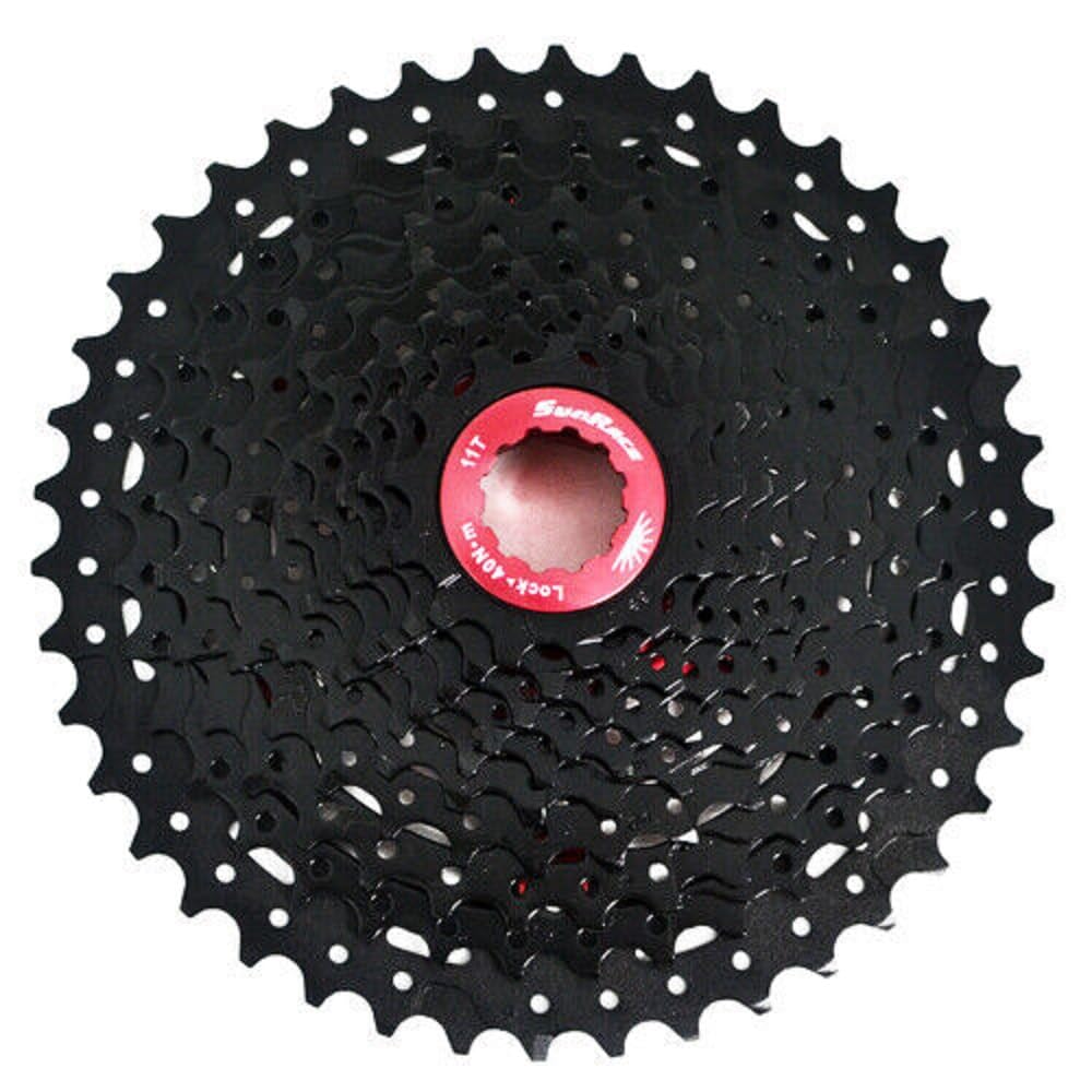 SunRace CSMX8 Wide Ratio Cassette 11-42T, 11 Speed, Black,XTE1385