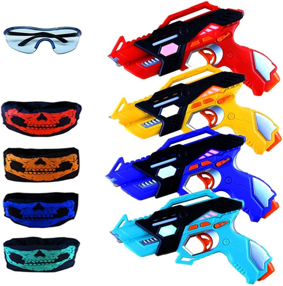 MESIXI Laser Tag - Laser Tag Guns Set of 4 - Multi Player Lazer Tag Set for Kids Toy for Teen Boys & Girls - Outdoor Game for Kids, Adults and Family - Ages 8-12