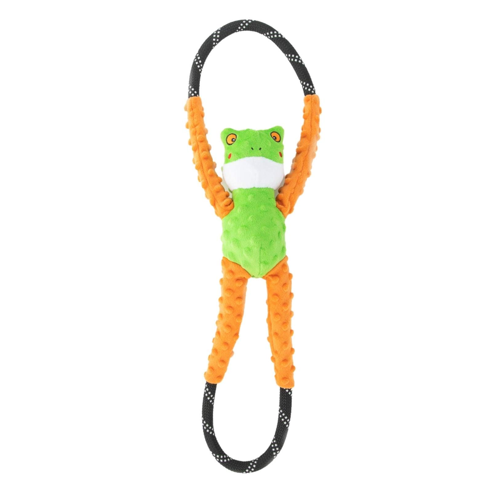 Zippy Paws Ropetugz Tree Frog Dog Toy – Interactive Rope Toy with Squeaky Frog – Fun Tug-of-War and Chew Toy for Dogs — image 1