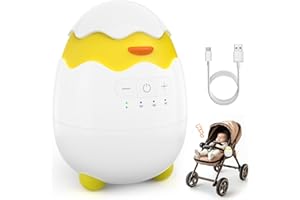 SHINEPICK Baby Rocker, Portable Baby Sleep Soother with Two Stands - Rechargeable Baby Bouncer with 5 Vibration Intensities & 4 Timing Modes to Gently Rocks Any Stroller, Baby Sleep aid for 0-36 Months Babies