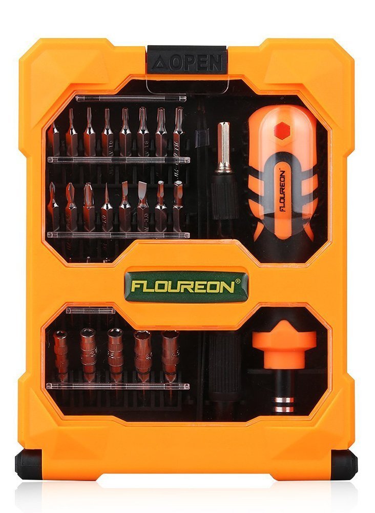 FLOUREON 33 in 1 Precision Screwdriver Set Mini Screwdriver Magnetic Repair Tool Kit of Torx/Flat/Hex/Phillips/Pentalobe/Nut Drivers Electronics Repair Kits for iPhone, iPad, Laptop, Watches and More