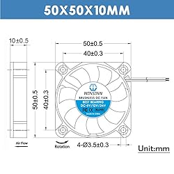 WINSINN 50mm Fan 5V, 3D Printer Micro 5 Volt Fans