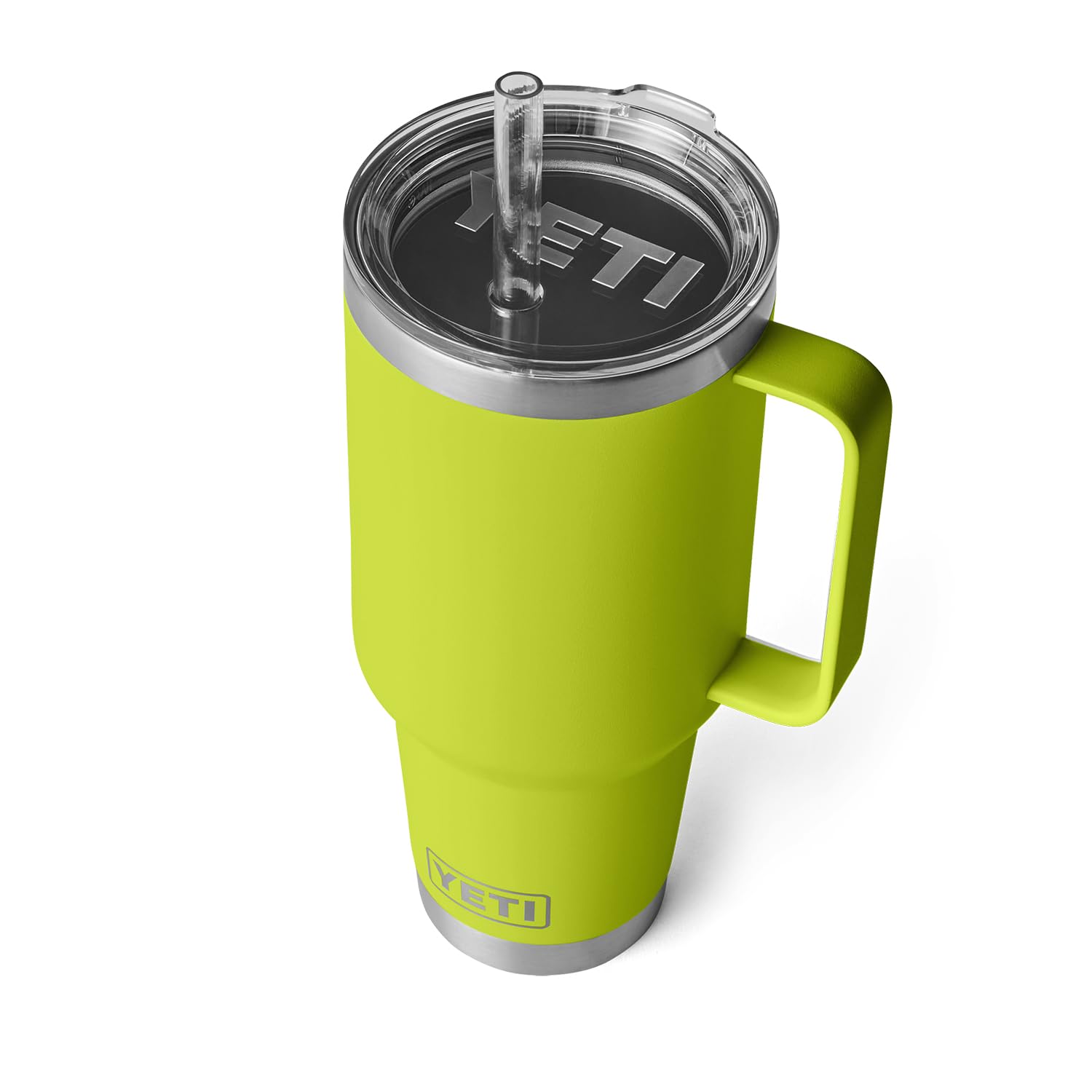 YETI Rambler 30 oz Tumbler with Handle and Straw Lid, 1.03L Capacity, Stainless Steel, Double Wall, Sweatproof, Insulated Straw Tumbler, Greenish Yellow — image 1